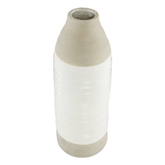Gray Stoneware Coastal Style Vase